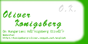 oliver konigsberg business card